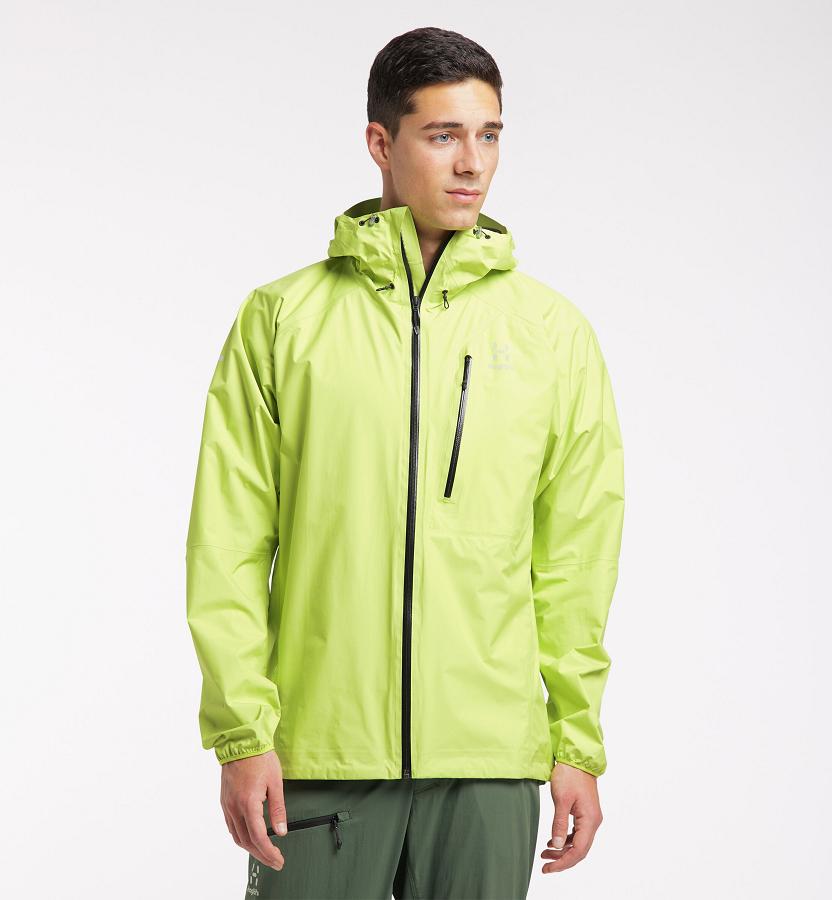 Haglöfs L.I.M Waterproof Jacket Light Green For Mens HNVPF0364 Australia